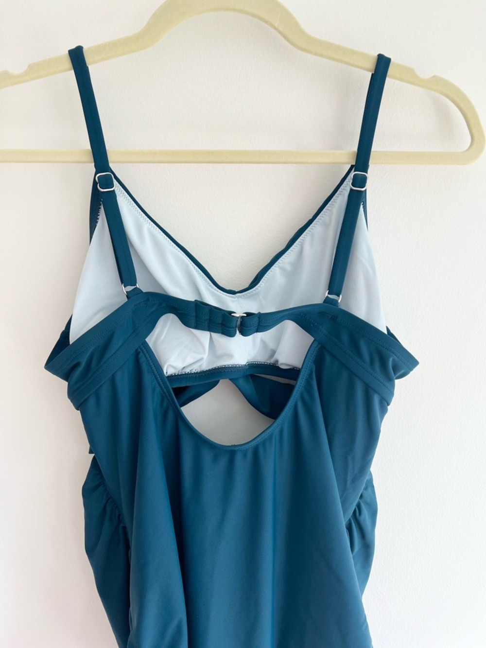 Cupshe Navy Blue Twist-Front One-Piece Maternity Swimsuit | Women’s Large - Picture 9 of 14